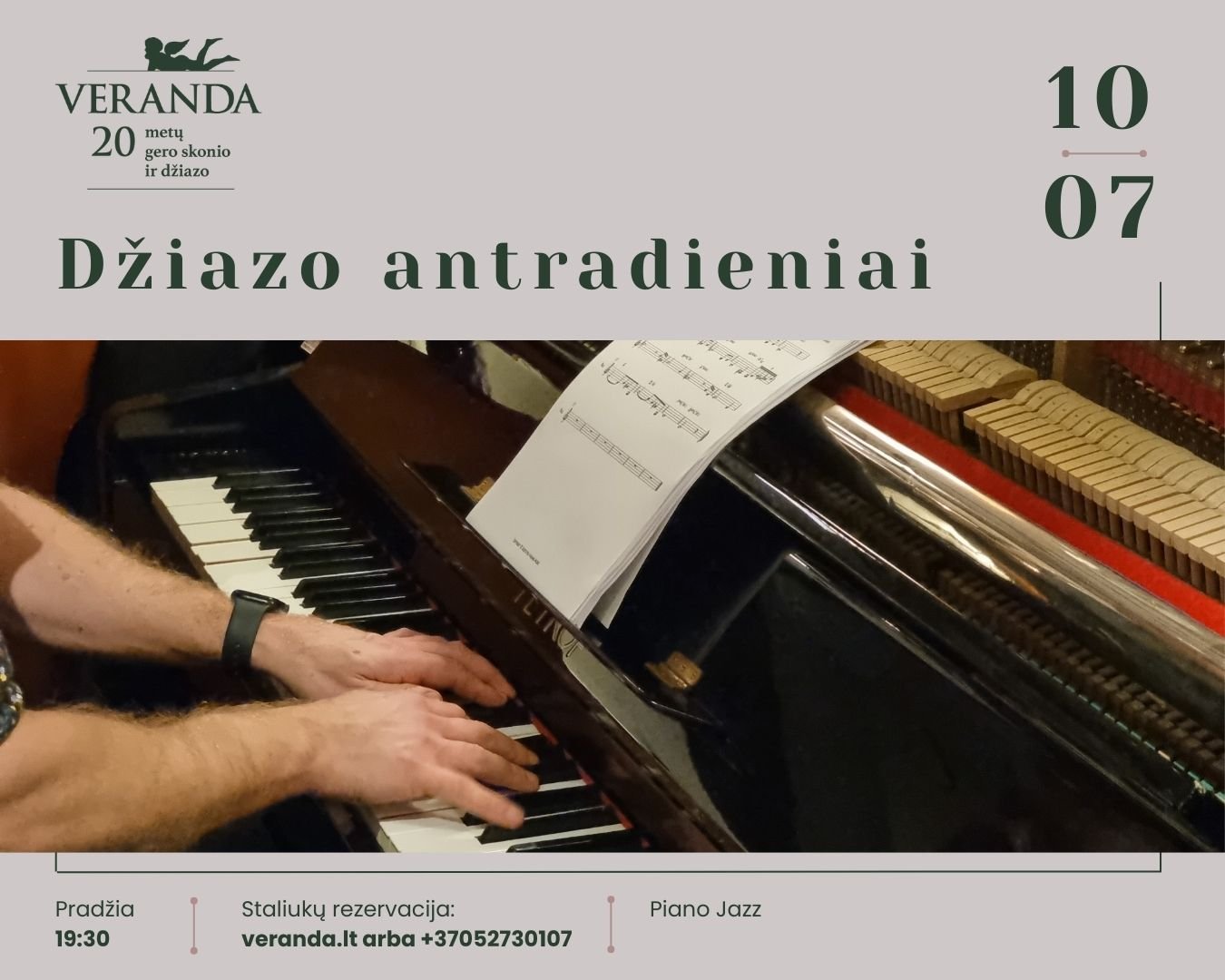 • Džiazo antradieniai • Piano Jazz
