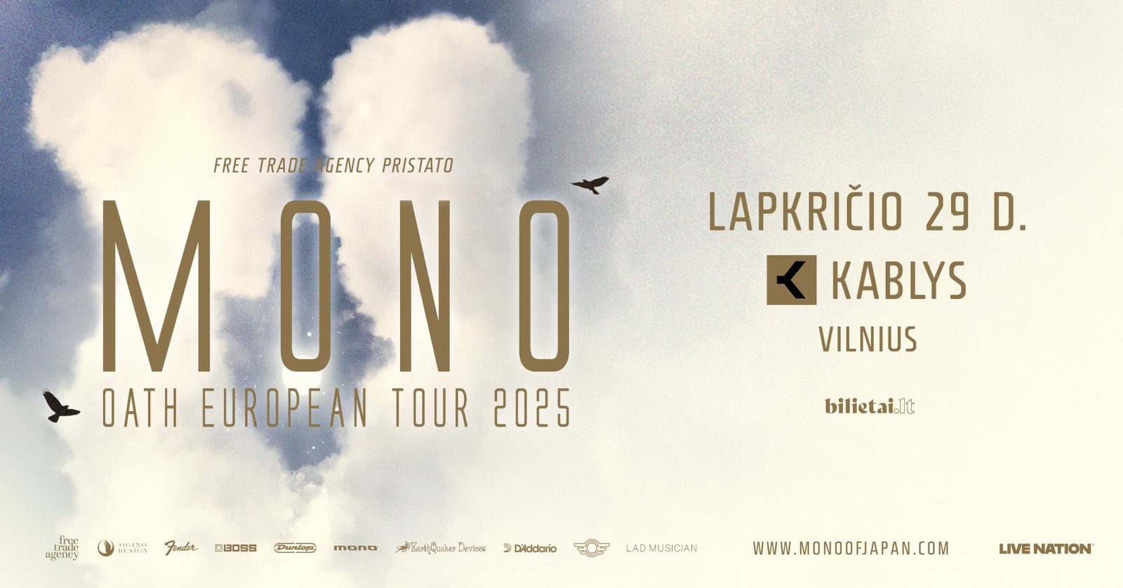 MONO – Oath European Tour 2025 – Vilnius