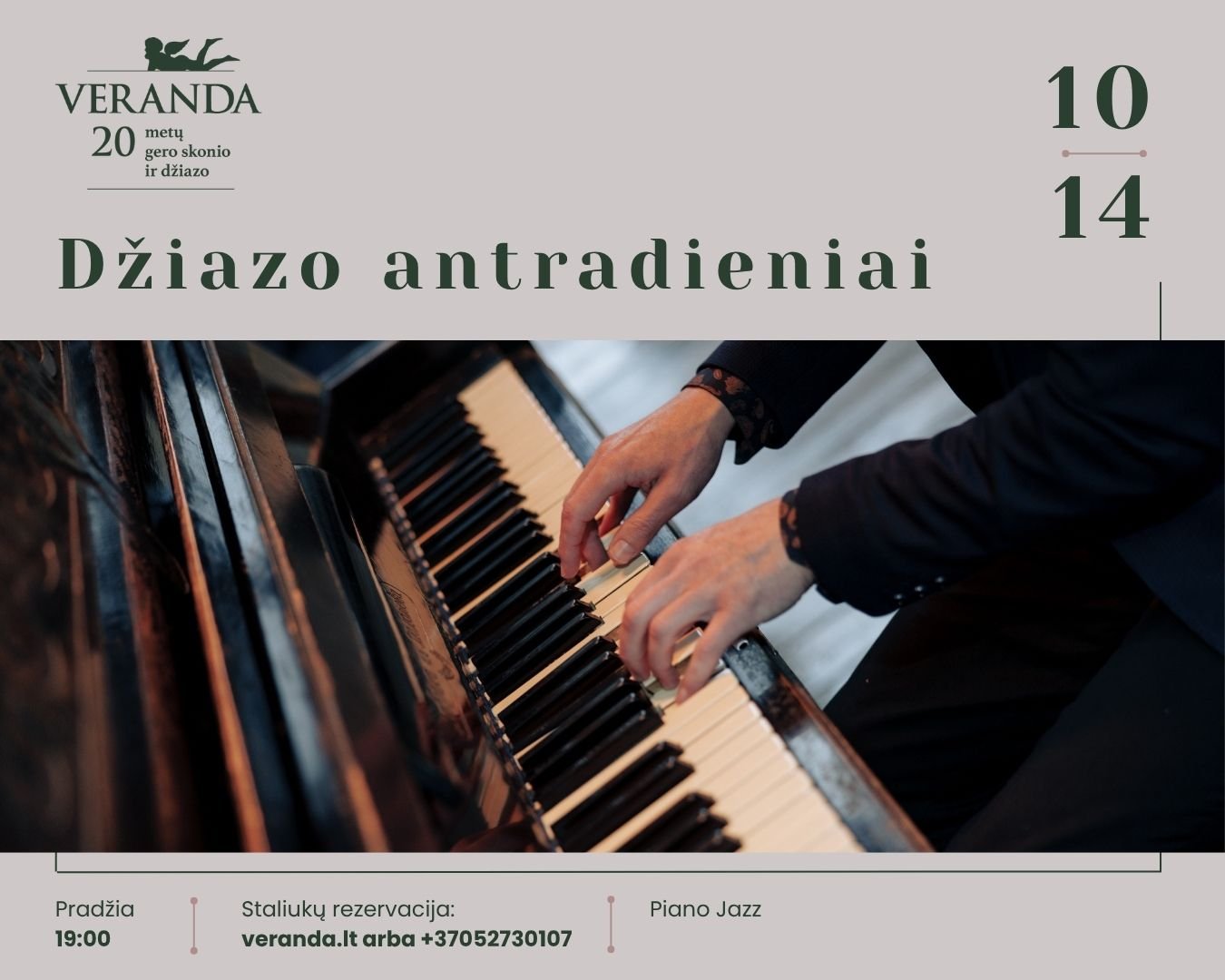 • Džiazo antradieniai • Piano Jazz