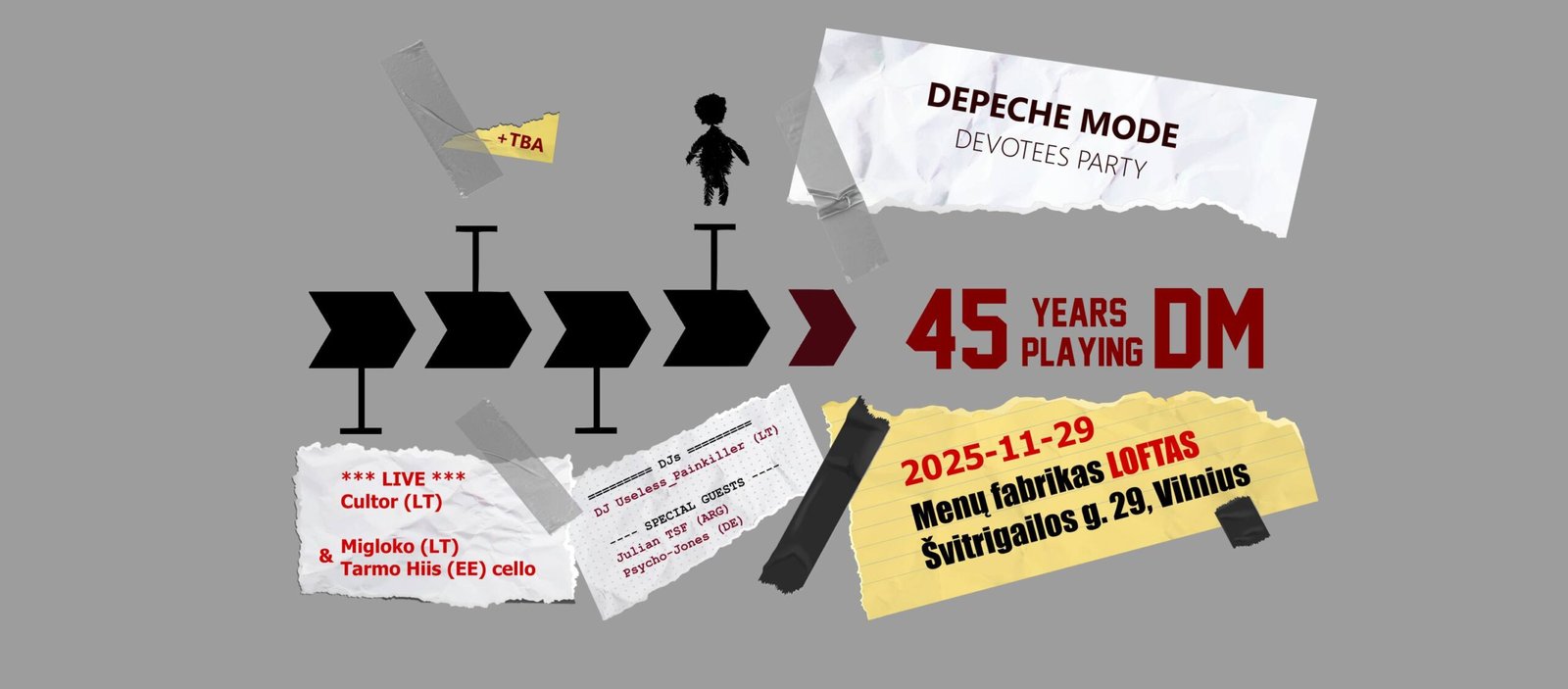 DEPECHE MODE DEVOTEES PARTY • 45 YEARS PLAYING DM