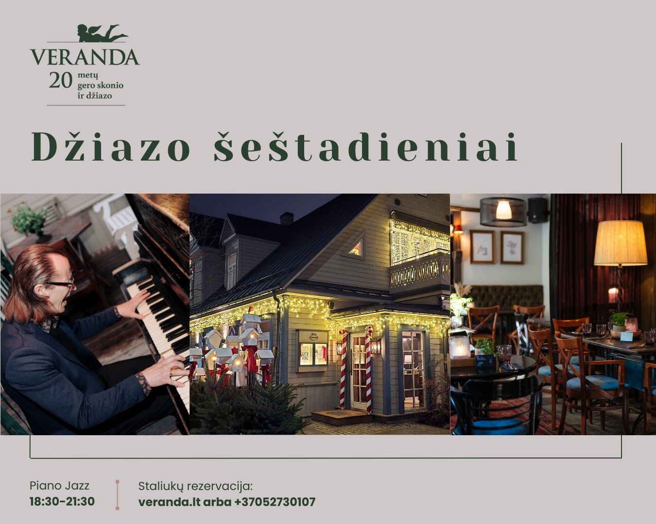 • Džiazo šeštadieniai • Piano Jazz •