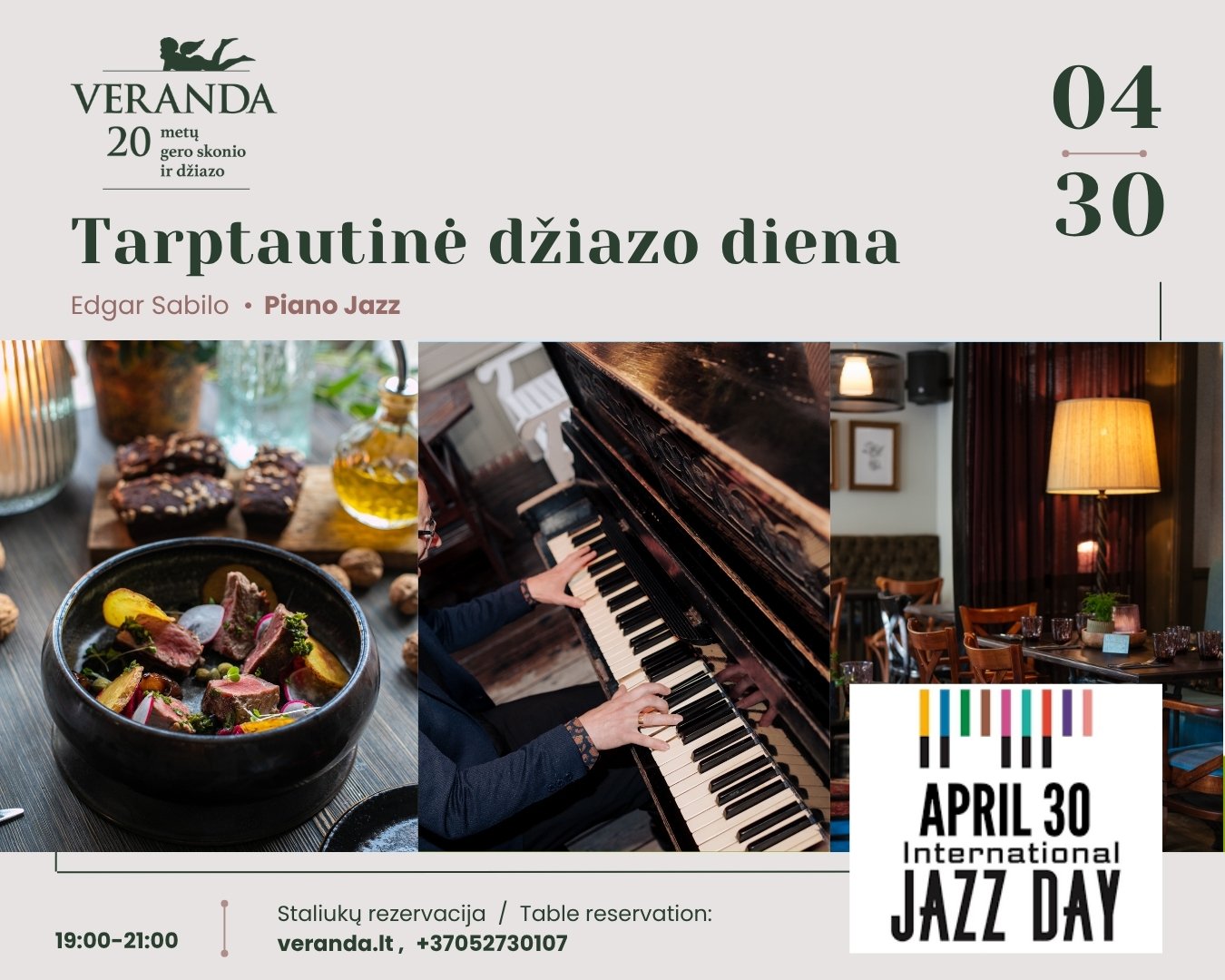 Tarptautinė džiazo diena • Piano Jazz