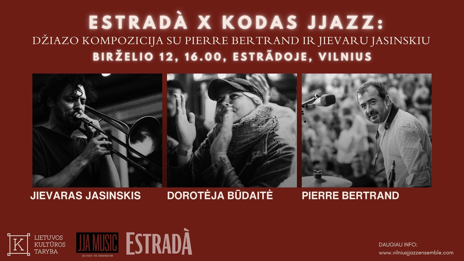 Estradà x Kodas JJAZZ: Džiazo kompozicija su Pierre Bertrand ir Jievaru Jasinskiu