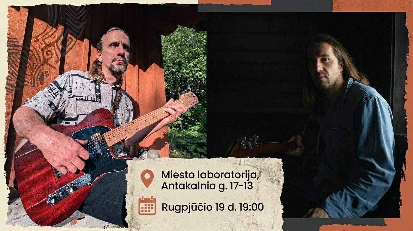 Kalle Tikas (Estija) ir Algis Fediajevas Miesto Laboratorijoje