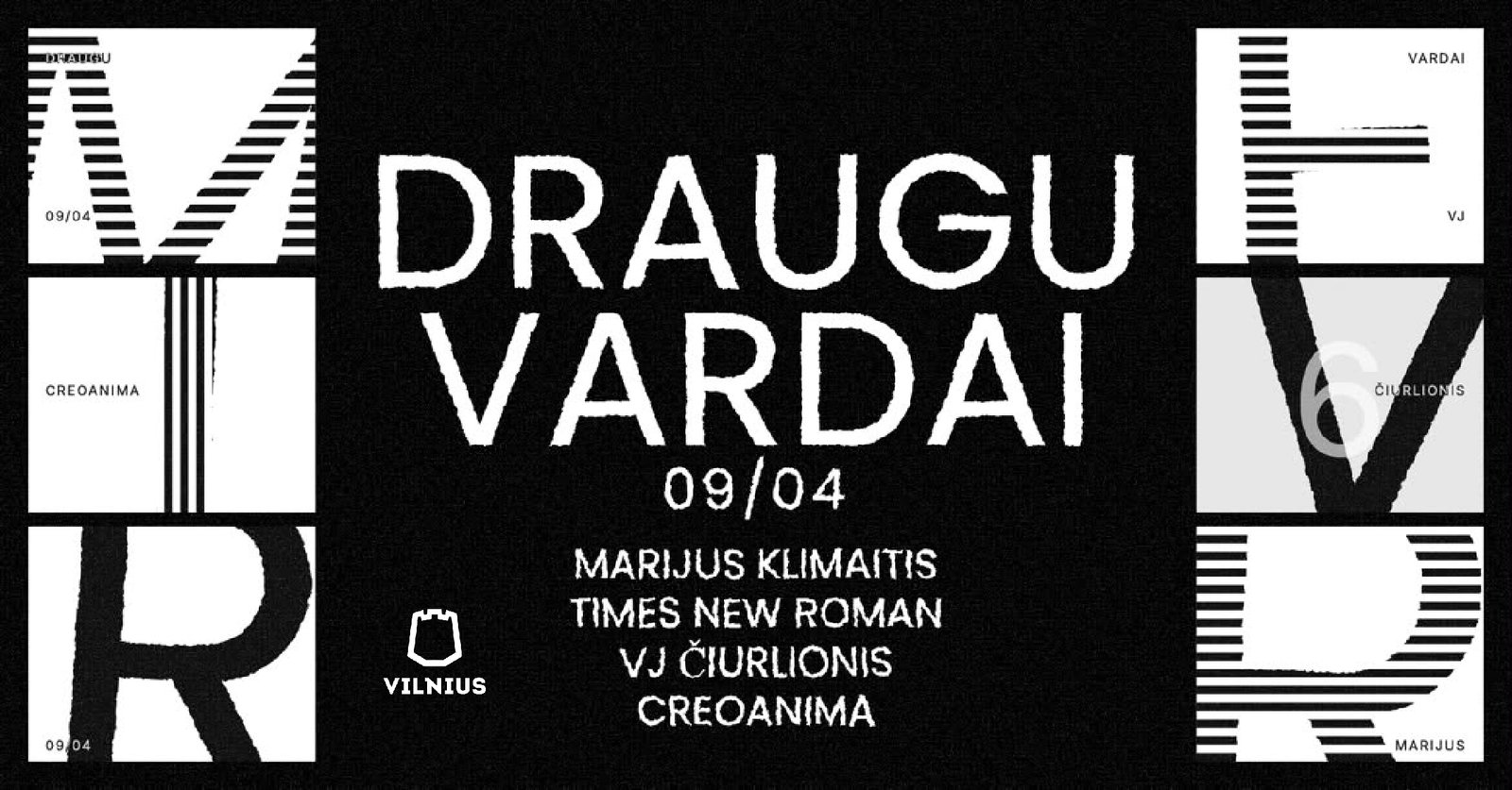 Marijus Klimaitis · Times New Roman · Creoanima · VJ Čiurlionis