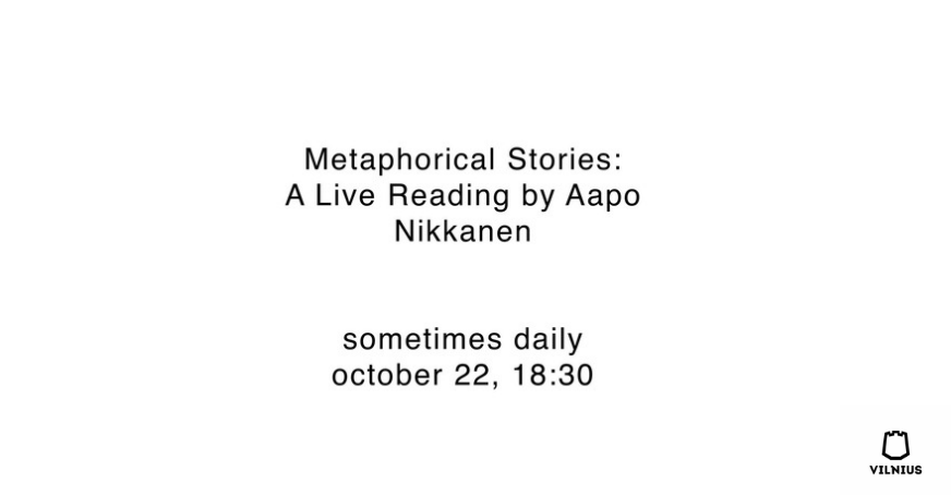 Metaphorical Stories: A Live Reading by Aapo Nikkanen