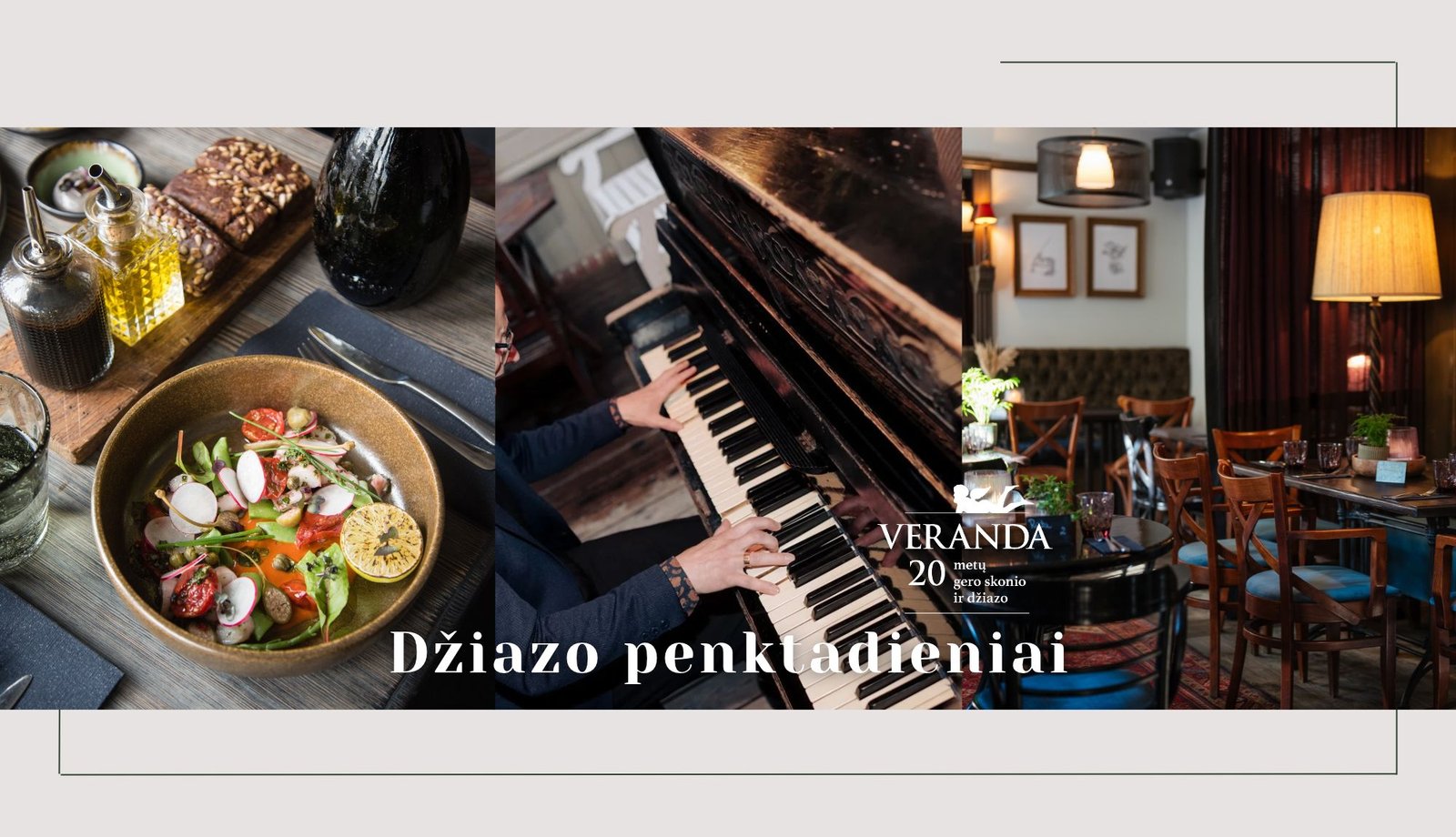 Vakarienė skambant džiazui • JAZZ DUO • E.Sabilo – piano, D.Valiauga – saksofonas